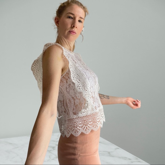 Zara Tops - ZARA lace frilly top, size M